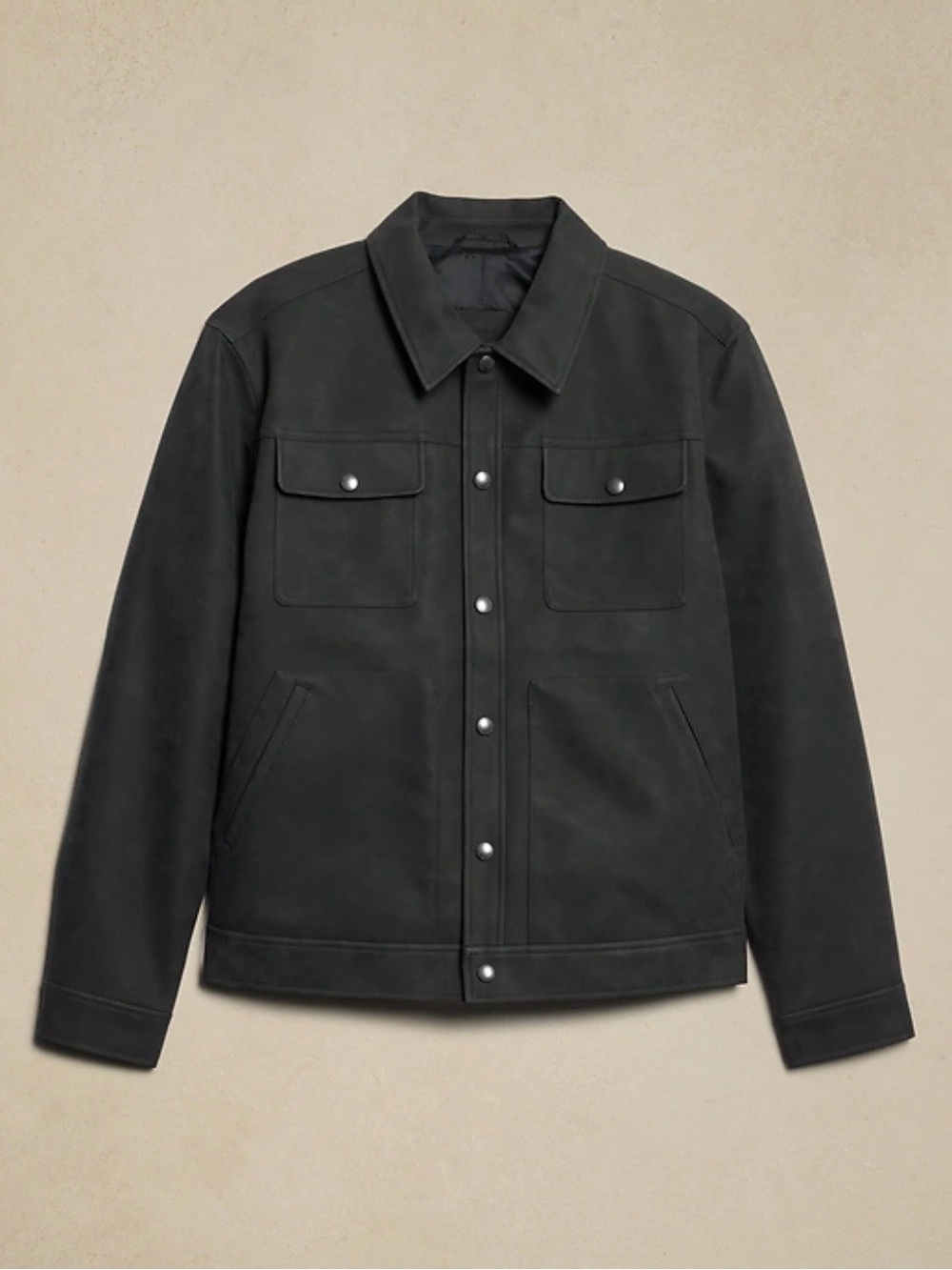 Banana Republic Vegan Leather Trucker Jacket